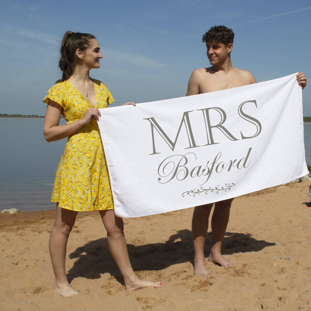 Luxury Mrs Beach Towel