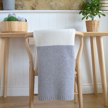 Personalised Oversize Pure Cashmere Two Colour Scarf, 2 of 6