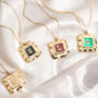 Vintage Initial Necklace Personalised Various Colours, thumbnail 1 of 11