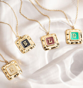 Vintage Gold Initial Necklace, 7 of 11