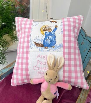 Beatrix Potter© Birth And Christening Cushion, 3 of 8