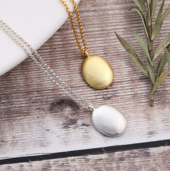 Sterling Silver Worry Stone Necklace, 5 of 5