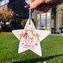 Christmas Ceramic Hanging Star For New Parents, thumbnail 1 of 4