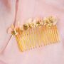 The Pearly Prairie Dried Flower Baked Blossom Hair Comb, thumbnail 1 of 2