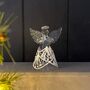 Glass Angel With Frosted Skirt Christmas Decoration, thumbnail 2 of 2