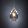 Clear Ribbed Glass Molly Pendant Light, thumbnail 3 of 9