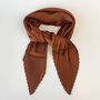 Rust Colour Pleated Silky Scarf, thumbnail 1 of 3