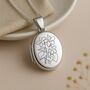 Personalised Sterling Silver February Birth Flower Locket – Violet, thumbnail 1 of 11