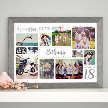 Personalised 18th Birthday Photo Collage, 9 of 12
