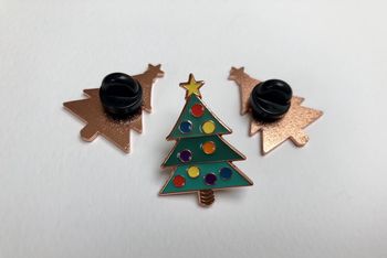 Christmas Tree Enamel Pin, 3 of 5