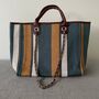 Personalised Stripe Large Chain Initial Tote Bag, thumbnail 5 of 9