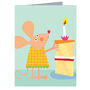 Mouse And Cake Mini Card, thumbnail 2 of 5