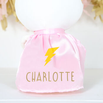 Super Hero Bunny With Personalised Cape, 2 of 4