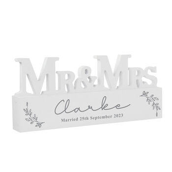 Personalised Mr And Mrs Botanical Wedding Ornament, 2 of 2