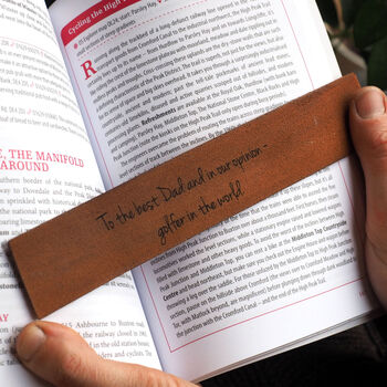 Personalised Golf Lovers Leather Book Mark, 2 of 5