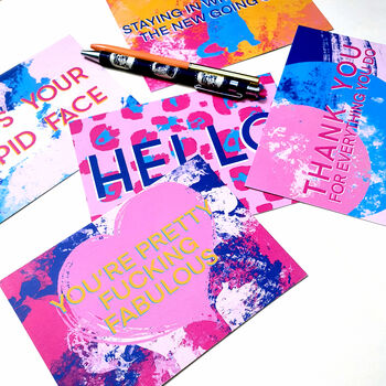 Positivity Postcards Pack Of Five Happy Mail Postcards, 3 of 7