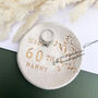 Milestone Birthday Nanny Gold And White Floral Ring Dish, thumbnail 2 of 6