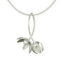 Silver Flower And Bud Pendant, thumbnail 1 of 4