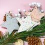 Handmade Terrazzo Stars Christmas Ornaments Set, thumbnail 1 of 2
