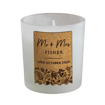 Personalised Wedding Cork Candle, 4 of 4