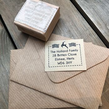 Air Mail Personalised Address Rubber Stamp, 2 of 2