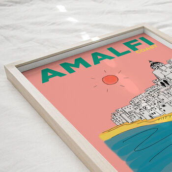 Personalised Amalfi Coast, Italy Travel Illustration, 3 of 5