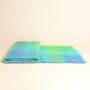 Personalised Green And Blue Check Winter Scarf, thumbnail 5 of 5