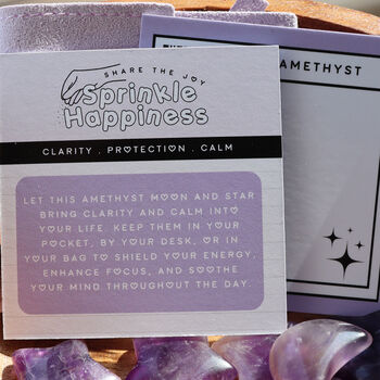 Amethyst Star And Moon Crystal Gift Set, 5 of 6