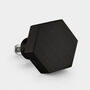 Brass Gold, Black, Grey And Silver Hexagon Door Knobs, thumbnail 6 of 8
