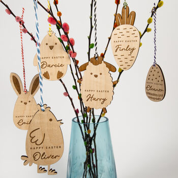Personalised Wooden Easter Chick Decoration, 2 of 2