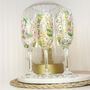Personalised Hand Painted Champagne Flute – Bridesmaid Gift With Wedding Bouquet And Name, thumbnail 2 of 9