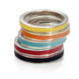 Colorful Enamel Stackable Bands In Silver, thumbnail 1 of 10