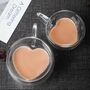 Double Wall Heart Shaped Tea Coffee Mug, thumbnail 3 of 3