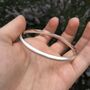 Domed Bangle Sterling Silver, thumbnail 4 of 5
