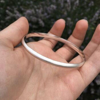 Domed Bangle Sterling Silver, 4 of 5