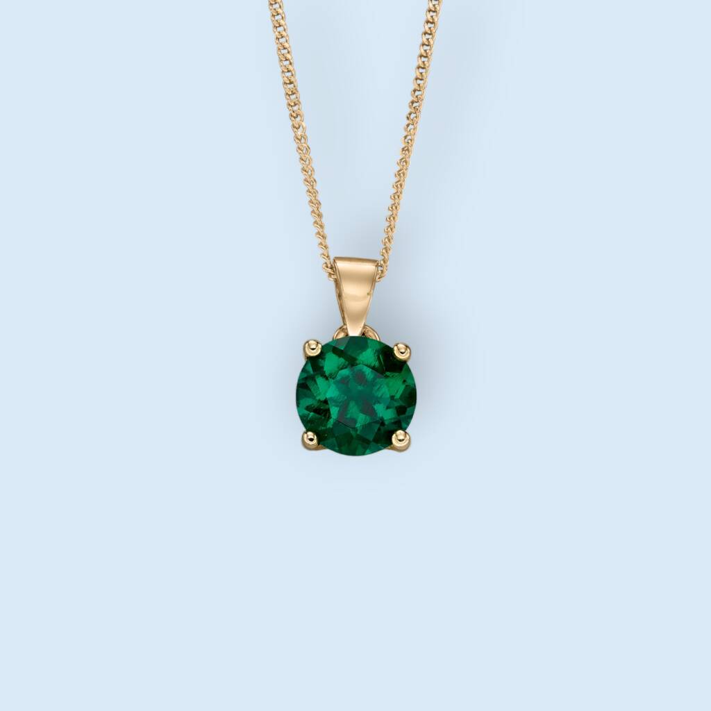 Genuine Emerald Necklace In 9ct Gold By Songs of Ink and Steel ...