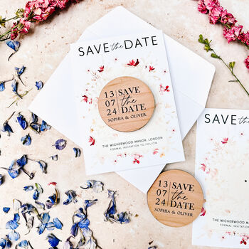 Save The Date Magnet Cards Summer Wedding Wildflower, 5 of 10
