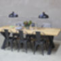King's Cross Oak Dining Table With X Frame, thumbnail 2 of 6