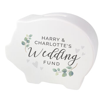 Personalised Wedding Piggy Bank Personalised Gift, 5 of 5
