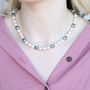 Large White Grey Round Oval Pearl Necklace And Earring Set, thumbnail 1 of 8