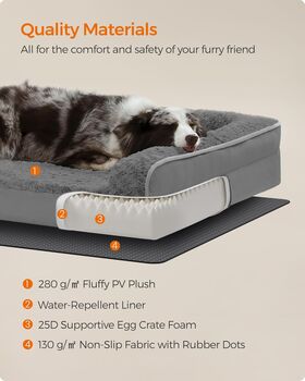 Memory Foam Dog Bed Sofa Pet Couch, 5 of 5
