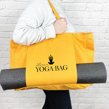 Personalised Organic Yoga Bag, 3 of 5