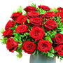 Two Dozen Red Roses Fresh Flower Bouquet Romantic Gift, thumbnail 3 of 7