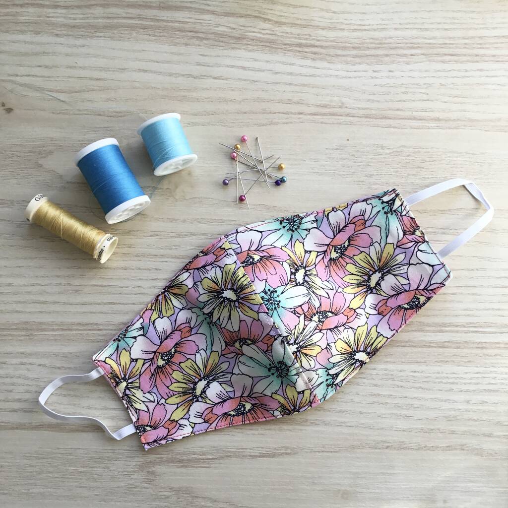 Pastel Floral Face Mask By Claryce Design