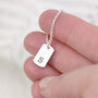 Monogrammed Tag Necklace, thumbnail 4 of 12
