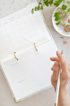 Reusable Planner With 2026 Insert Limited Edition Pressed Flowers, 6 of 11