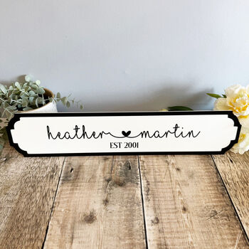 Personalised Wedding Road Sign Names And Date, 4 of 4