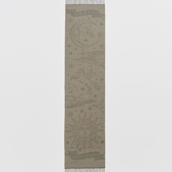 Black Freya Jacquard Scarf, 2 of 5