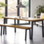 Holme Industrial Dining Table And Bench, thumbnail 8 of 9