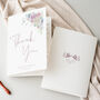 Wedding Thank You Cards Blue Pink White Florals, thumbnail 1 of 6